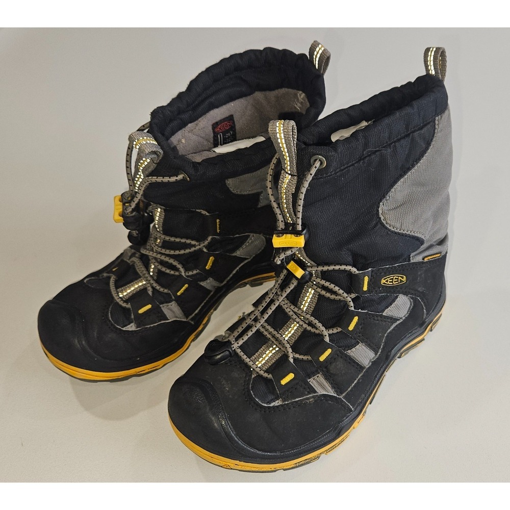 KEEN Winterport II Waterproof Insulated -25°F Kids Boot Black Gray Size 12